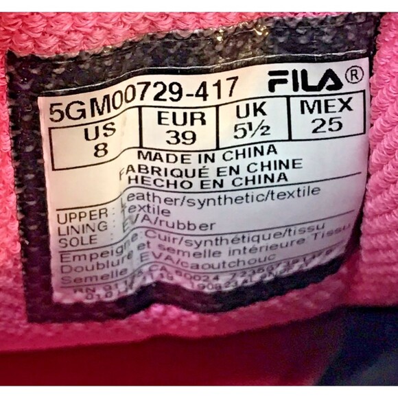 FILA Threshold 10 Running Sneakers Women's 8 Blue Pink Lace Up Memory Foam Shoes - Picture 9 of 12